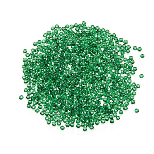 12 Pack: Toho® 11/0 Transparent Green Japanese Glass Seed Beads